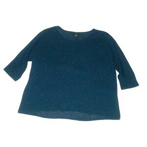 ALFANI, SPARKLE YARN CROCHET STYLE, COLOR: BLUE, SIZE:1X